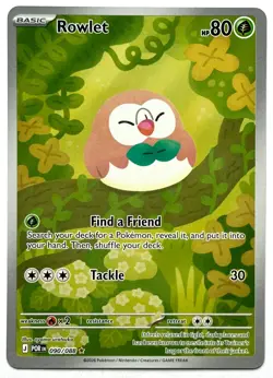 Rowlet 090/088 - Pokemon TCG - Perfect Order Illustration Rare Holo - Image 1