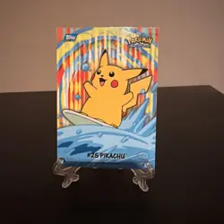 2000 Topps Pokemon TV Animation Series 2 Surfing #25 Pikachu 8 Of 10 Stick-Ons - Image 1