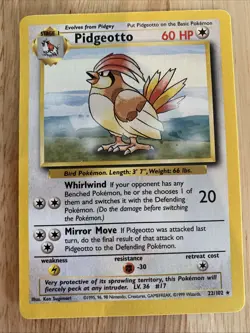 Vintage Pokemon Pidgeotto 22/102 Base Set Non-holo Rare WotC 1999 - Image 1