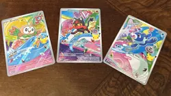 Rowlet, Litten & Popplio First Partner Illustration Collection Promo Set Pokemon - Image 1