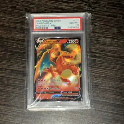 2022 Pokemon SWSH Brilliant Stars Full Art Charizard V #17 PSA 10 GEM MINT - Image 1