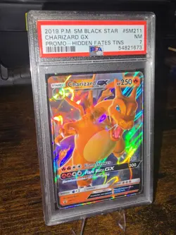 🔥POKEMON TCG CHARIZARD GX SM211 SUN AND MOON PROMO PSA 7🔥 - Image 1