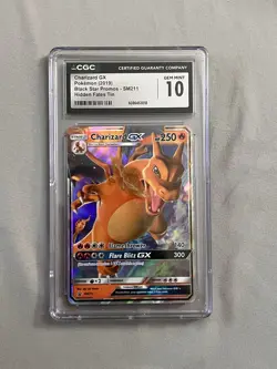 Pokemon TCG Hidden Fates Tin Black Star Promo Charizard GX SM211 CGC GEM 10 - Image 1