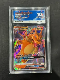 Pokemon Charizard GX TCG SM211 Black Star Promo Card Ace 10 Gem Mint - Image 1