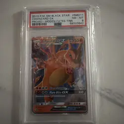 Pokemon TCG Charizard GX Black Star Promo SM211 Holo PSA 8 - Image 1