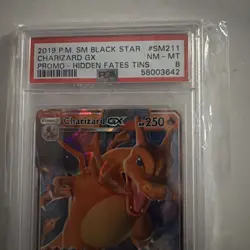 Pokemon TCG Charizard GX Black Star Promo SM211 Holo PSA 8 - Image 2