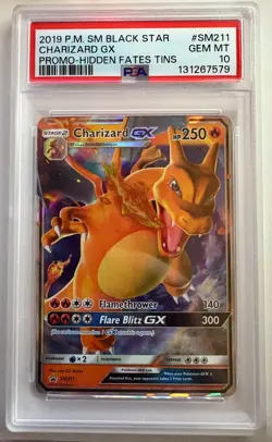 Pokemon TCG Charizard GX SM211 Black Star promo PSA 10 - Image 1
