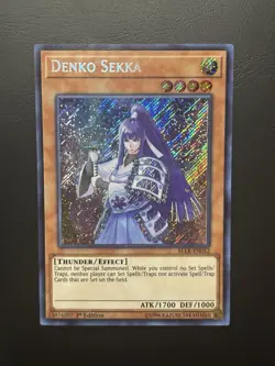 Yugioh! - Denko Sekka BLLR-EN052 Secret Rare 1st Edition LP - Image 1