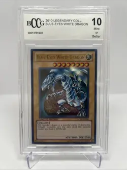 Yu-Gi-Oh 2010 Legendary Collection Blue Eyes White Dragon LC01-EN004 BCCG 10 - Image 1
