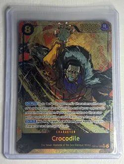 Crocodile OP14-120 Alternate Art The Azure Sea's Seven Sec One Piece Alt Secret - Image 1
