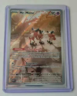 Pokemon Card Mr. Mime 179/165 Illustration Rare Scarlet & Violet 151 Near Mint - Image 1