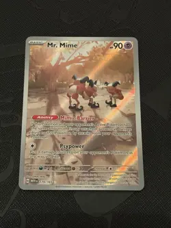 Pokemon Card Mr. Mime 179/165 Illustration Rare Scarlet & Violet 151 Near Mint - Image 2