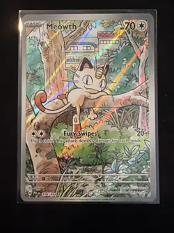 Meowth 106/094 Illustration Rare Phantasmal Flames Pokemon Near Mint | IR | NM - Image 1