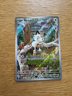Pokemon Cards Meowth 106/094 Phantasmal Flames Illustration Rare NM - Image 1