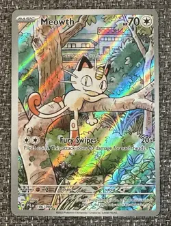 Meowth 106/094 - Illustration Rare - Phantasmal Flames Pokemon Card (NM/M) - Image 1