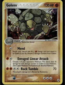 Golem Holo Rare Legend Maker 6/92 Fighting Holo Pokemon Card - Image 1