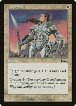 Iron Will -Foil Medium Play MTG Urza's Legacy - Image 1