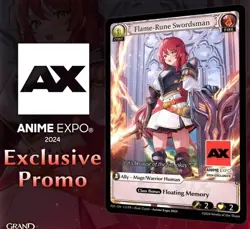 Flame-Rune Swordsman Non-Foil Promo Card Anime Expo 2024 Exclusive Grand Archive - Image 1