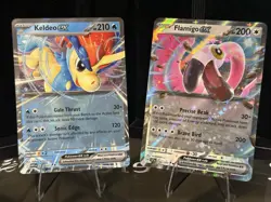 Pokemon ex Holo Card Lot – Keldeo, Flamigo, Ogerpon, Dedenne – English x4 - Image 1
