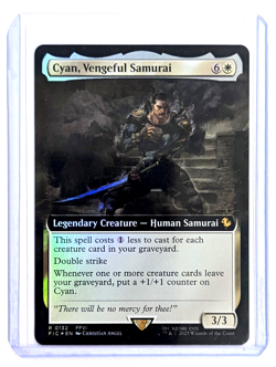 Cyan, Vengeful Samurai R 0132 Extended Art FOIL FFVI FIC MTG FINAL FANTASY NM/M - Image 3