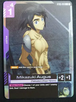 Mikazuki Augus ST05-010 C+ Foil - Gundam Card #47W - Image 1