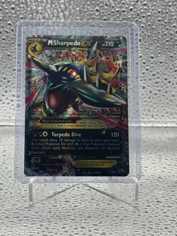 2017 Pokemon TCG M Sharpedo EX Mega Promo Holo Card XY XY200 English 210 HP - Image 1