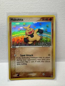 Makuhita 75/113 Reverse Holo Ex Delta Species Pokemon Card LP - Image 1