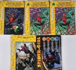 Marvel Overpower 5 Card Lot Spider-Girl Web Action x2 Clever Fighter x1 Spider M - Image 1