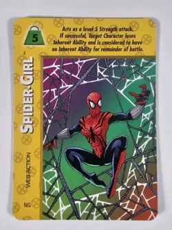 Marvel Overpower 5 Card Lot Spider-Girl Web Action x2 Clever Fighter x1 Spider M - Image 3
