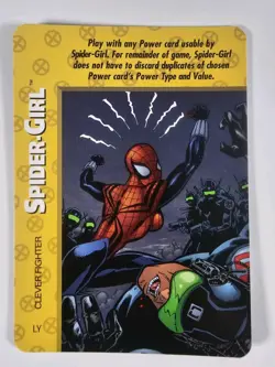 Marvel Overpower 5 Card Lot Spider-Girl Web Action x2 Clever Fighter x1 Spider M - Image 5