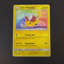 Pokemon Card TCG: Ash's Pikachu SM108 - Black Star Promo - Image 1