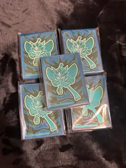 Pokemon 2024 TCG Card Sleeves Blue Black Legendary Design Lot of 5 Packs - Image 1