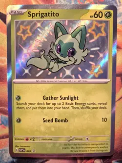 Sprigatito Holo Rare Pokemon Card, Black Star Promo, SVP 076 - Image 1