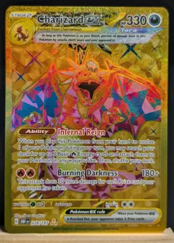 2023 Pokemon Obsidian Flames Hyper Rare Charizard ex #228/197 Gold - Image 1