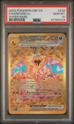 2023 Pokemon Obsidian Flames | Charizard ex Hyper Rare (228/197) | PSA 10 - Image 1