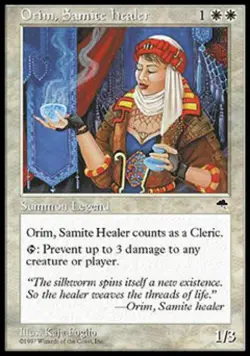 Orim, Samite Healer - Medium Play MTG Tempest - Image 1
