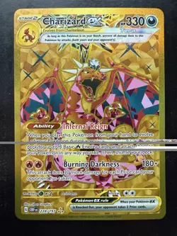 Pokemon Charizard ex 228/197 Gold Full Art Hyper Rare Obsidian Flames (NM) - Image 1