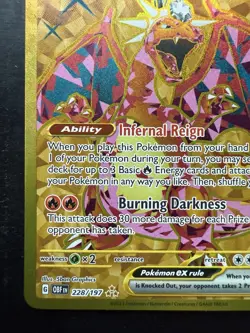 Pokemon Charizard ex 228/197 Gold Full Art Hyper Rare Obsidian Flames (NM) - Image 4
