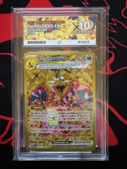 Pokemon TCG Charizard EX 228/197 Obsidian Flames Graded Card, Ace 10 Gem Mint - Image 1