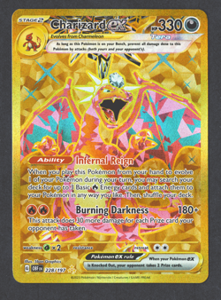 Pokemon TCG Charizard EX 228/197 Gold Full Art Obsidian Flames ENGLISH Card - NM - Image 1