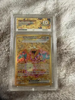 Pokemon TCG Charizard EX Obsidian Flames Hyper Rare Card 228/197 Ace 10 Gem Mint - Image 1