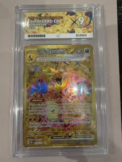 Pokemon TCG Charizard EX Obsidian Flames Ace 9 Card 228/197 3x10 Sub Grades - Image 2