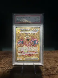 Pokemon TCG Obsidian Flames Charizard EX Gold Hyper Rare Card 228/197 PSA 10 - Image 1