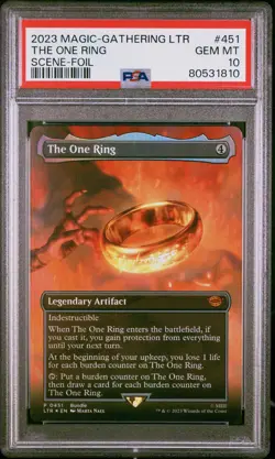 2023 Magic Gathering #451 The One Ring Scene-Foil PSA 10 GEM MINT - Image 1