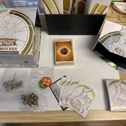 Pokemon TCGbBrilliant Stars ETB No Packs W/accessories Dice & Sleeves - Image 4