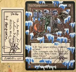 MTG Icy Manipulator Ice Age Alter Altered Sketch Art Amy WEBER Magic - Image 1
