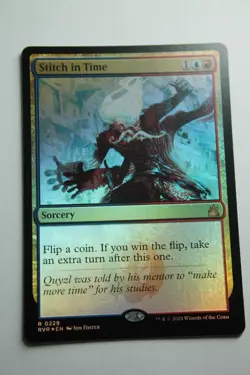 MTG Stitch in Time x1-Foil -Ravnica Remastered-Near Mint - Image 1