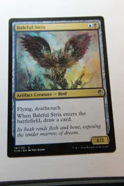 MTG Baleful Strix x1- -Commander 2016-Lightly Played - Image 1