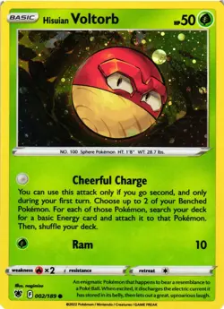 Pokemon TCG Hisuian Voltorb 002/189 Astral Radiance Cosmos Holo Promo NM - Image 1