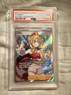 2022 POKEMON SWORD & SHIELD ASTRAL RADIANCE #186 FULL ART IRIDA PSA 9 MINT - Image 1